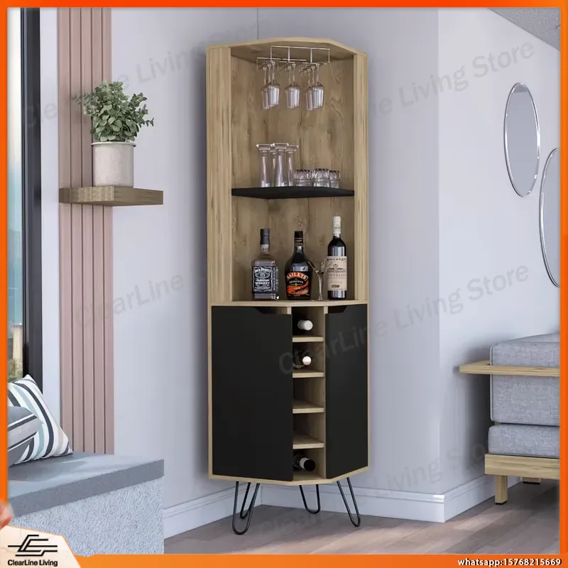 Home Bar Shelves - Угловой барный шкаф с 6 встроенными