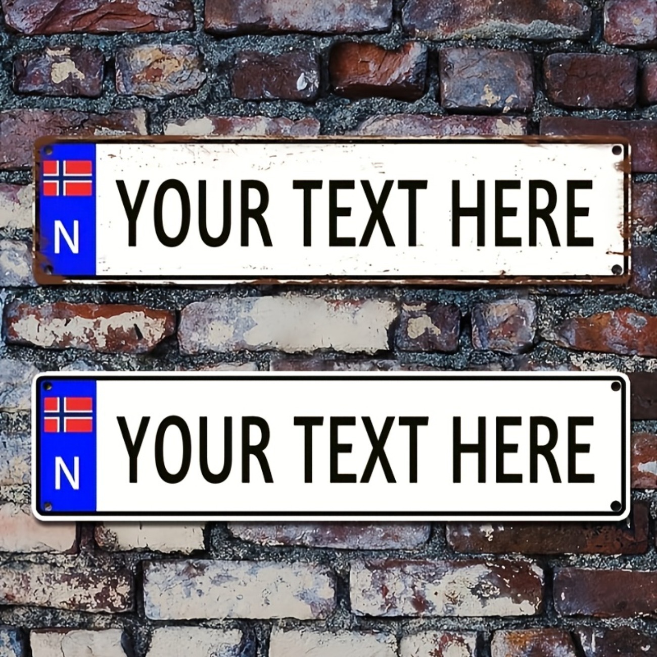 Home Bar Signs - Персонализированный заказный норвежский винтажный металлический знак