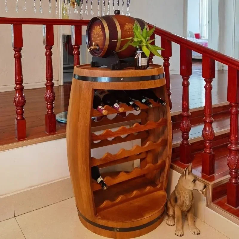 Home Bar Shelves - Винная полка из цельного дерева, дубовая