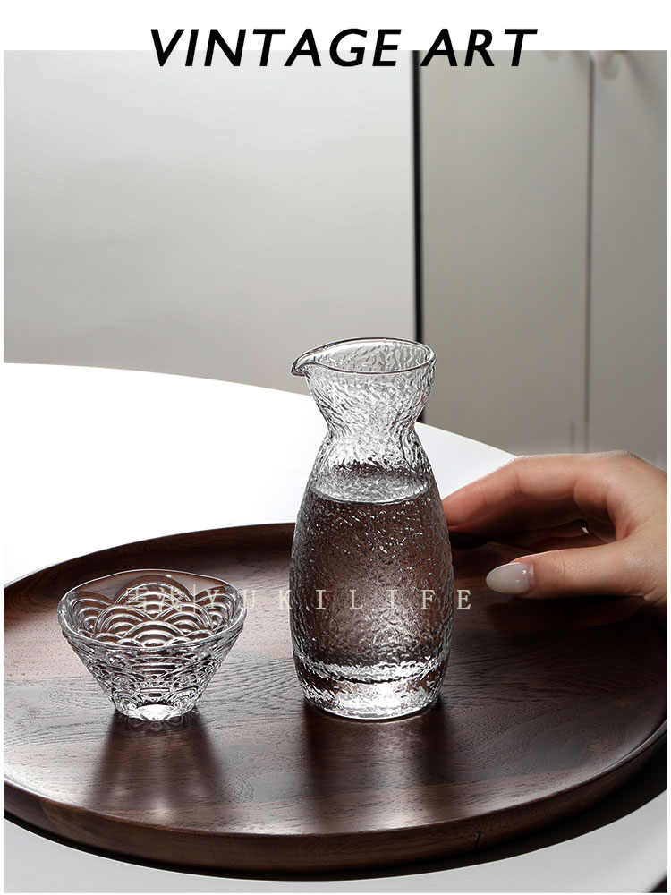 Old Fashioned Glass - Японский сак стеклянная бутылка текстурированный контейнер