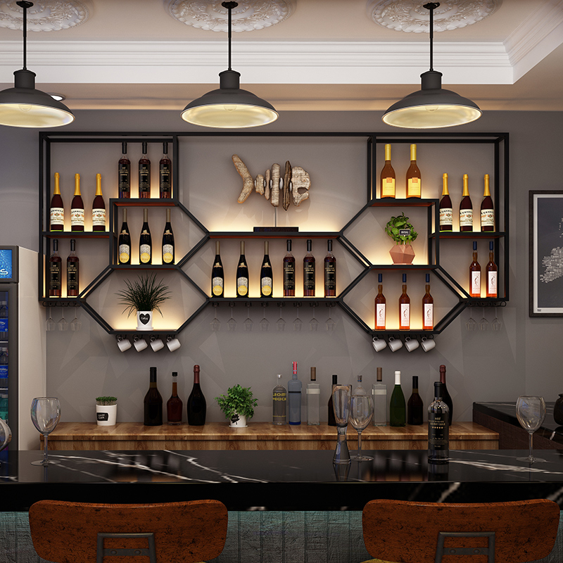 Home Bar Shelves - Металлические полки, винный шкаф, гостиная, кухня,